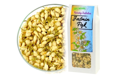 Kwiaty Jadalne JAŚMIN PĄK (15g) Do Dekoracji Naparów i Na Prezent